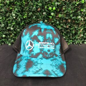 Mercedes AMG Petronas F1 Tie Dye Trucker Cap Black/Green